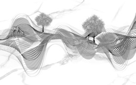 爵士白山水无框画 TIF分层