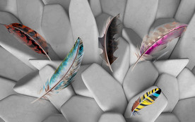 立体无框画背景墙 tif分层