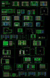 别墅墙板家具CAD图