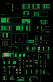 中式家居墙板图纸