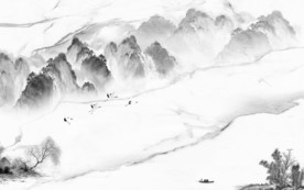 简约新款山水画 tif分层