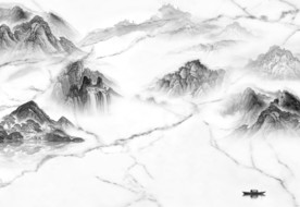 大气别墅山水画 TIF分层