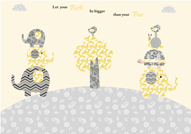 叠叠乐儿童动物插画设计