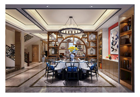 别墅餐厅效果图