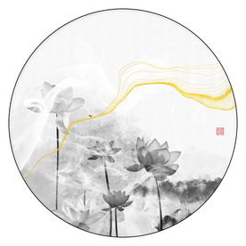 高雅荷花装饰画