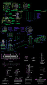 围墙及人行步道铺装构造大样