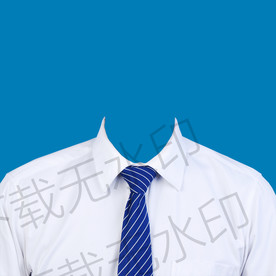 蓝色领带白衬衫模板