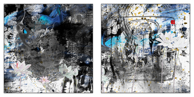 水墨荷花装饰画