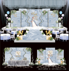 婚礼背景喷绘素材