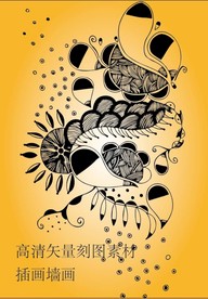 创意鱼矢量高清刻图专用插画素材