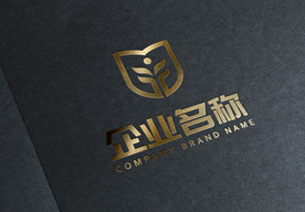 logo烫金效果图样机