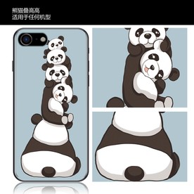熊猫叠高高手机壳