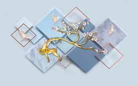 现代简约糜鹿背景图