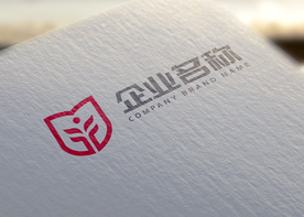 纸张logo效果图