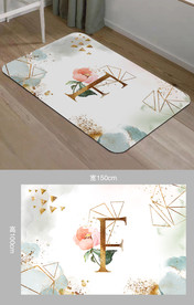 北欧抽象浴室厨房地垫