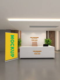 logo效果图前台展板样机