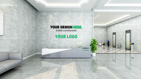 公司形象墙样机