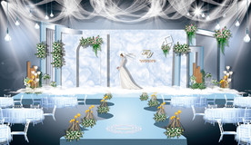 蓝色小清新主题婚礼