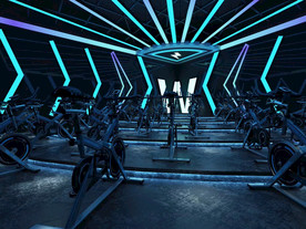 健身房动感单车效果图