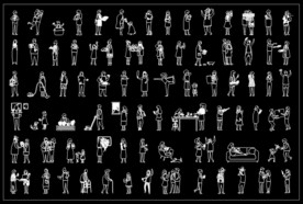 家居人物CAD图纸之一