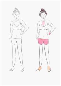 简笔画运动女孩