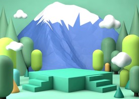 C4D  场景  颁奖台