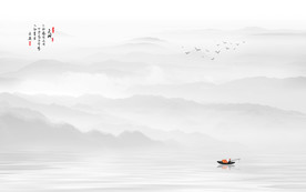 水墨山水画