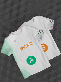 上衣样机企业短袖样机图案可更改