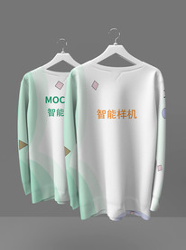 长袖服装样机图案可更改