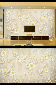 浮雕纹理背景墙