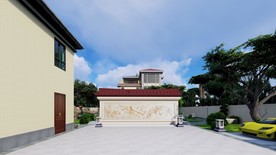 别墅园林照壁效果图