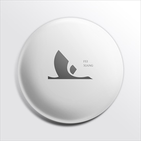 高清白色徽章样机分层