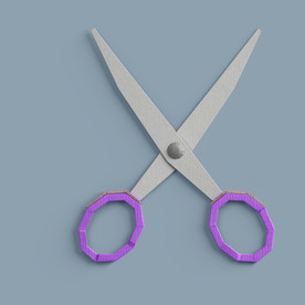 手工剪刀图标（紫色）