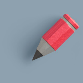 手工铅笔图标（红）