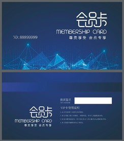 VIP卡 蓝色 科技