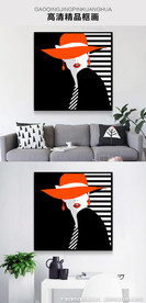 原创爱马仕风格人像肖像人物现代