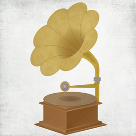 留声机 手绘