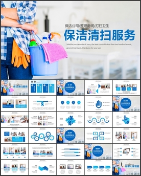 家政保洁清扫服务介绍动态PPT