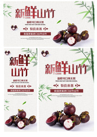 山竹海报展架展板