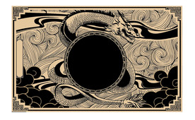 霸气精美矢量龙纹