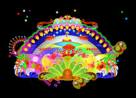 凤凰展翅  霓虹灯