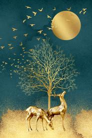 金箔效果装饰画