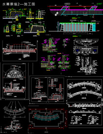 广场水幕景墙图纸