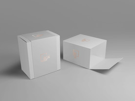 白色空白纸质包装盒子样机