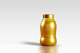 金色塑料瓶子样机