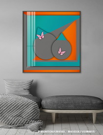 后现代创意色块几何装饰画