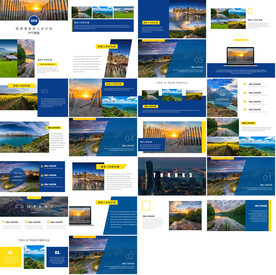 通用欧美大气杂志风ppt模板