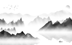 奢华大气山水画 TIF分层