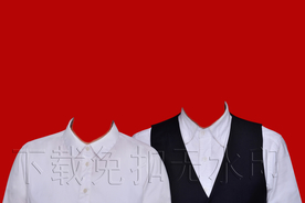 结婚登记照证件照服装模板