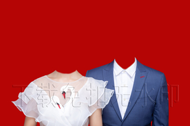 天鹅结婚登记照服装模板